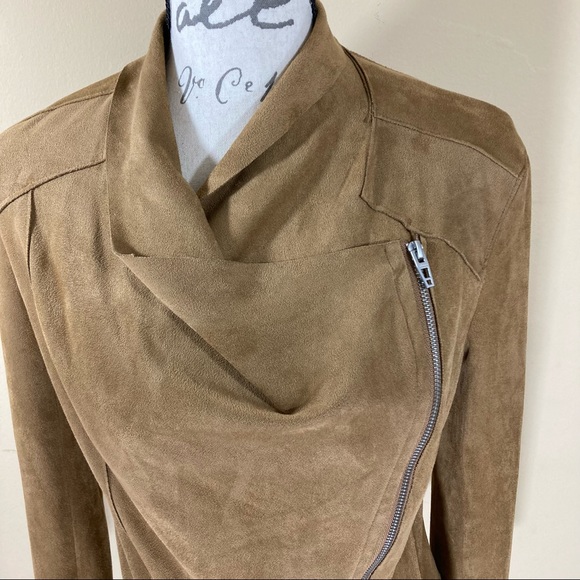 Blank NYC Drape Front Faux Suede Jacket - Picture 3 of 14